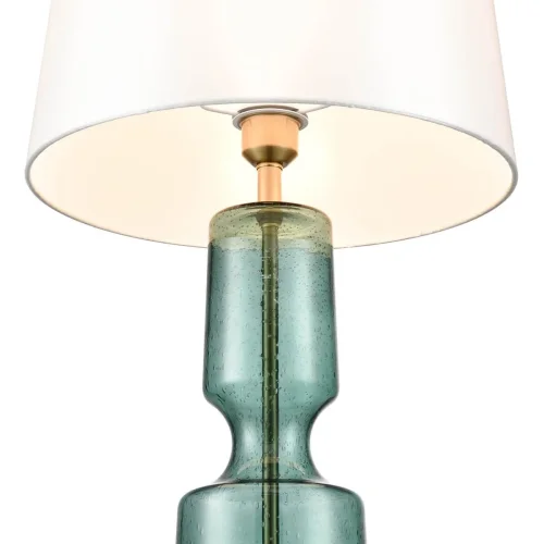 Настольная лампа Paradise VL5774N11 Vele Luce белая 1 лампа, основание зелёное латунь стекло металл в стиле классический современный  фото 3