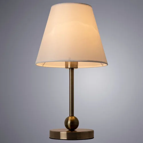 Настольная лампа Elba A2581LT-1AB Arte Lamp белая 1 лампа, основание античное бронза металл в стиле современный  фото 2