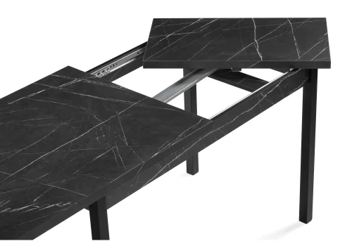 Деревянный стол Центавр 120(160)х70х76 мрамор черный / черный матовый 550560 Woodville столешница мрамор черный из лдсп фото 9