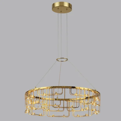 Светильник подвесной LED Zaha 7060/44L Odeon Light золотой на 1 лампу, основание золотое в стиле хай-тек фото 5
