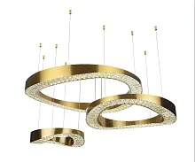 Люстра подвесная LED Тауна 07676-80+60+40,20 Kink Light бронзовая прозрачная на 1 лампа, основание бронзовое в стиле современный кольца