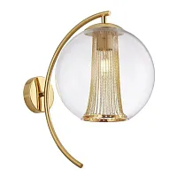 Бра Funnel 2880-1W Favourite прозрачный 1 лампа, основание золотое в стиле современный 