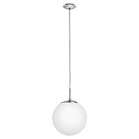 Светильник подвесной RONDO 85261 Eglo белый 1 лампа, основание никель серое в стиле модерн шар