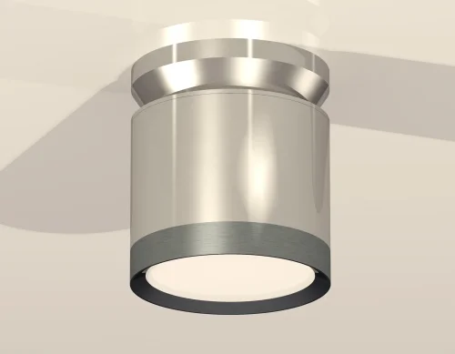 Светильник накладной XS8120010 Ambrella light серебряный на 1 лампу, основание серебряное в стиле хай-тек круглый фото 3