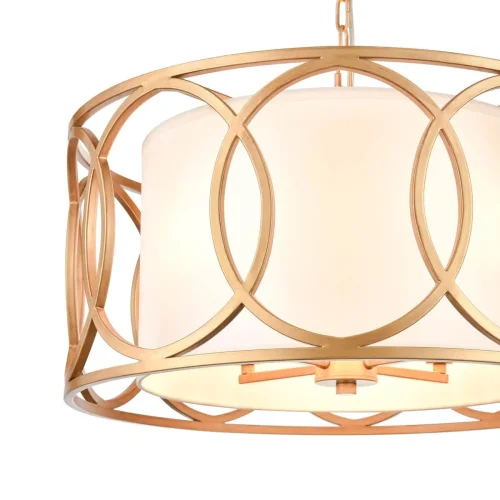 Люстра подвесная Beatrice VL4224P05 Vele Luce белая на 4 лампы, основание золотое в стиле классический фото 3