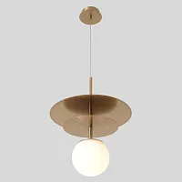 Светильник подвесной UVA SP1.2 BRASS Crystal Lux белый на 1 лампу, основание латунь в стиле современный 