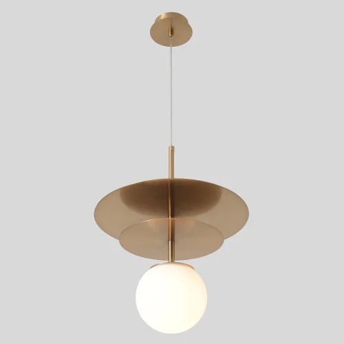 Светильник подвесной UVA SP1.2 BRASS Crystal Lux белый на 1 лампу, основание латунь в стиле современный 