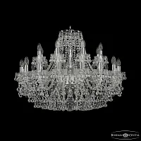 Люстра подвесная 1409/16+8/300 Ni Bohemia Ivele Crystal без плафона на 24 лампы, основание никель в стиле классика sp