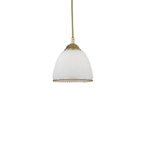Светильник подвесной L 8601/14 Reccagni Angelo белый 1 лампа, основание античное бронза в стиле классика  фото 3