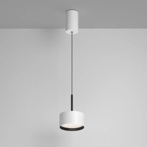 Светильник подвесной LED Glare P102PL-12W4K-W Maytoni белый на 1 лампу, основание белое в стиле современный хай-тек фото 3