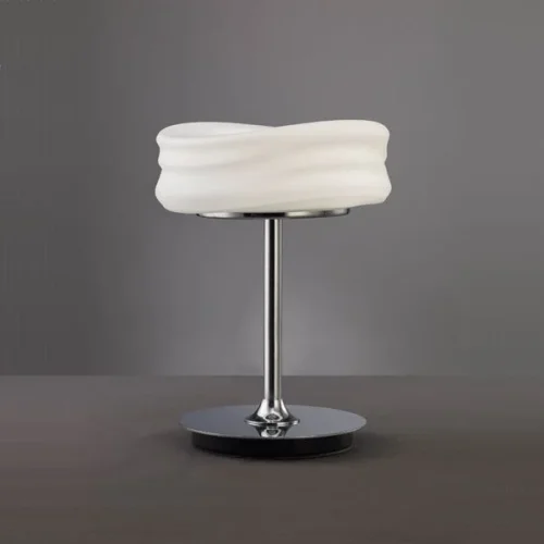 Настольная лампа MEDITERRANEO 3627 Mantra белая 1 лампа, основание хром металл в стиле современный минимализм  фото 3