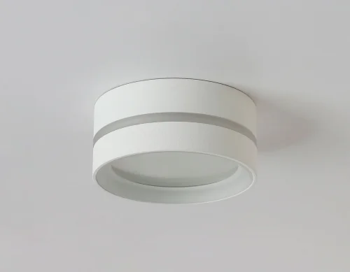 Светильник накладной TN5391 Ambrella light белый 1 лампа, основание белое в стиле хай-тек современный круглый фото 5