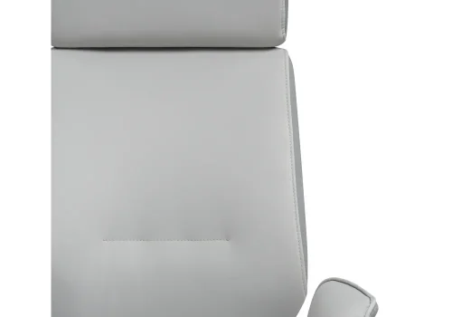 Компьютерное кресло Leo light gray / dark gray 15819 Woodville, серый/экокожа, ножки/металл/чёрный, размеры - *1300***640*700 фото 11