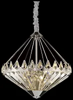 Люстра подвесная хрустальная Leoncia WE146.12.203 Wertmark прозрачная на 12 ламп, основание никель в стиле классический 