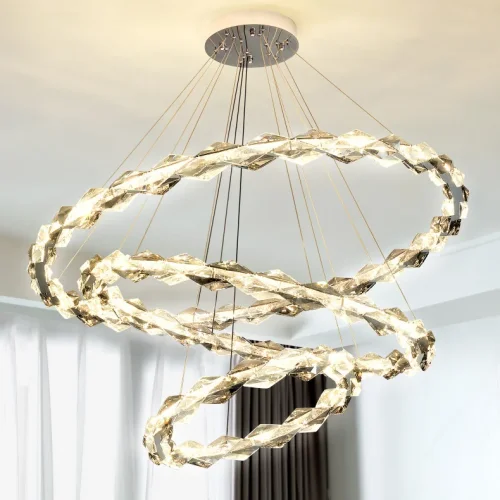 Люстра подвесная JENNIFER D40+60 219976-23 ImperiumLoft прозрачная на 2 лампы, основание хром в стиле современный минимализм фото 10 Люстра подвесная JENNIFER D40+60 219976-23 ImperiumLoft прозрачная на 2 лампы, основание хром в стиле современный минимализм фото 10