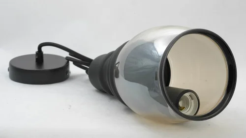Светильник подвесной лофт Tonawanda GRLSP-9690 Lussole янтарный 1 лампа, основание чёрное в стиле лофт  фото 4