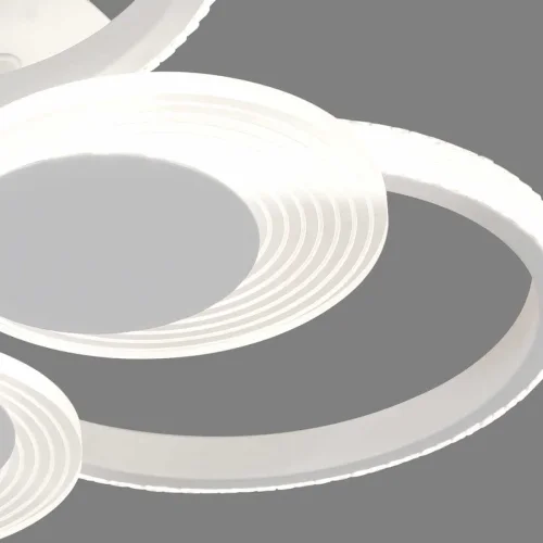 Люстра потолочная LED с пультом Castor 10232/6LED Escada прозрачная на 1 лампа, основание белое в стиле хай-тек с пультом кольца фото 4