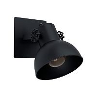 Бра лофт Barnstaple 43431 Eglo чёрный 1 лампа, основание чёрное в стиле лофт 