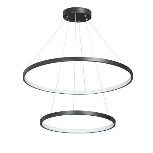 Светильник подвесной LED V4614-1/2S Vitaluce без плафона 1 лампа, основание чёрное в стиле хай-тек кольца