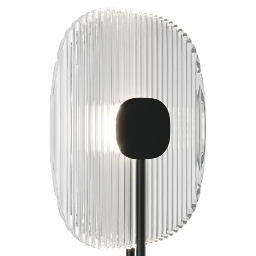 Торшер LED Eclipse MOD152FL-L1BK Maytoni  прозрачный 1 лампа, основание чёрное в стиле арт-деко
 фото 3