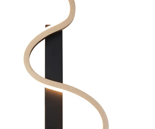 Бра LED Скади 08418A-100R,19-33(3000K) Kink Light золотой на 1 лампа, основание чёрное в стиле современный хай-тек минимализм отражённый свет фото 2
