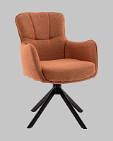 Стул обеденный Eima,  терракотовый УТ000040783 Stool Group, терракотовый/рогожка, ножки/металл/чёрный, размеры - *860****
