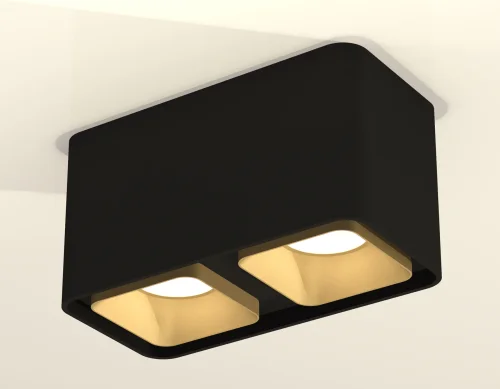 Светильник накладной XS7851004 Ambrella light чёрный 2 лампы, основание чёрное в стиле хай-тек современный прямоугольный фото 3