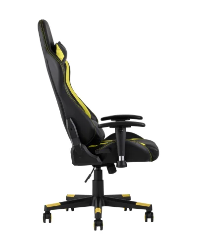 Кресло спортивное TopChairs Cayenne желтое УТ000004603 Stool Group, жёлтый/экокожа, ножки/металл/чёрный, размеры - ****640*530 фото 4