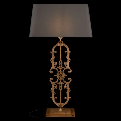 Настольная лампа Lace 10439T/A LOFT IT серая на 1 лампу, основание золотое коричневое металл в стиле современный замковый фото 2