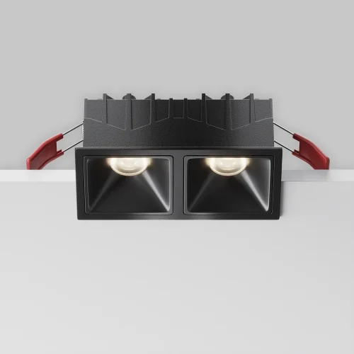 Светильник точечный LED Alfa LED DL043-02-10W4K-SQ-B-1 Maytoni чёрный на 1 лампу, основание чёрное в стиле современный хай-тек прямоугольный фото 9