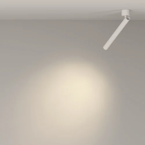 Светильник накладной LED Focus T C141CL-L300-6W3K-W Maytoni белый на 1 лампу, основание белое в стиле современный хай-тек трубочки фото 14