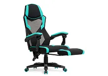 Компьютерное кресло Brun tiffany / black 15400 Woodville, голубой чёрный/сетка ткань, ножки/пластик/чёрный, размеры - *1200***610*