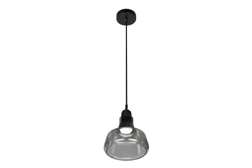 Светильник подвесной Puro AP9006-1B GR iLamp серый чёрный 1 лампа, основание чёрное в стиле современный  фото 3