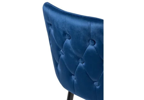 Барный стул Archi dark blue 15043 Woodville, синий/велюр, ножки/металл/чёрный, размеры - ****490*500 фото 6