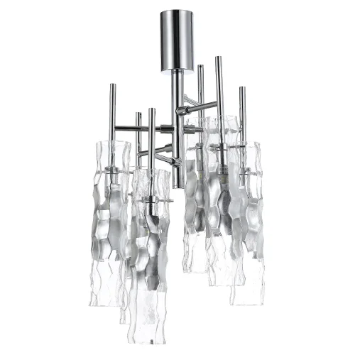 Светильник потолочный PRIMAVERA PL6 CHROME Crystal Lux прозрачный на 6 ламп, основание хром в стиле современный фото 3