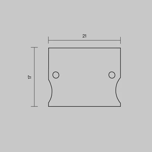 Комплект заглушек (для профиля 41×51) 2 шт., ALM-4151-EC 642057 Maytoni цвет LED K, световой поток Lm фото 3