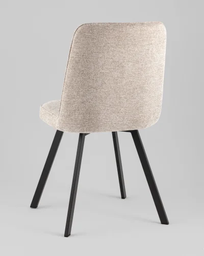 Стул Grein, бежевый, сиденье УТ000040528 Stool Group, бежевый/рогожка, ножки/металл/чёрный, размеры - *855**** фото 4