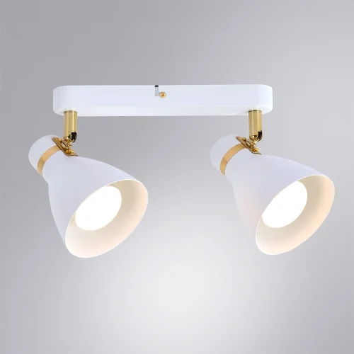 Спот с 2 лампами Fafnir A5047PL-2WH Arte Lamp белый E27 в стиле современный  фото 3