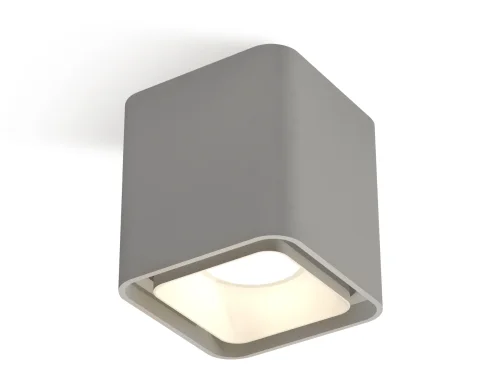 Светильник накладной XS7842001 Ambrella light серый 1 лампа, основание серое в стиле современный хай-тек квадратный