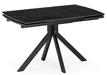 Керамический стол Катчел 120(180)x80 черный мрамор / черный 621188 Woodville столешница чёрная из керамика