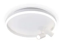 Светильник потолочный LED с пультом FL5112 Ambrella light белый 1 лампа, основание белое в стиле современный хай-тек кольца