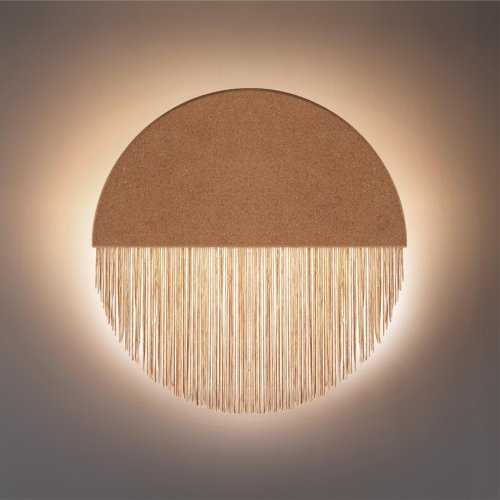 Бра LED Cork 7073/8WL Odeon Light бежевый на 1 лампу, основание бежевое в стиле современный кантри отражённый свет фото 5