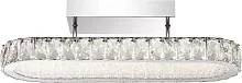 Светильник потолочный LED HUCHO 49351D Globo прозрачный на 1 лампу, основание серебряное в стиле современный 