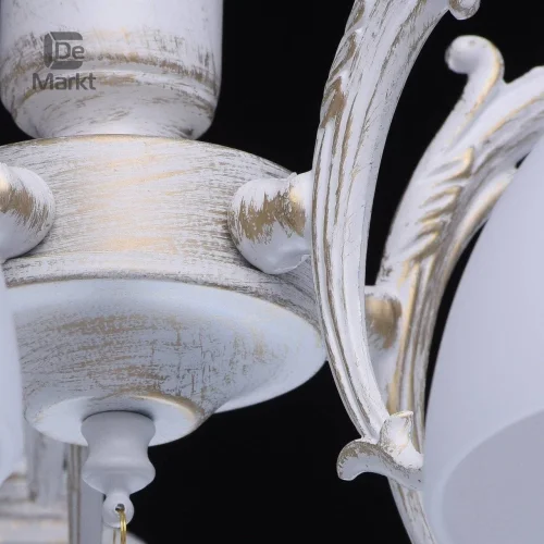 Люстра подвесная Ариадна 450014305 DeMarkt белая на 5 ламп, основание белое в стиле классический  фото 10