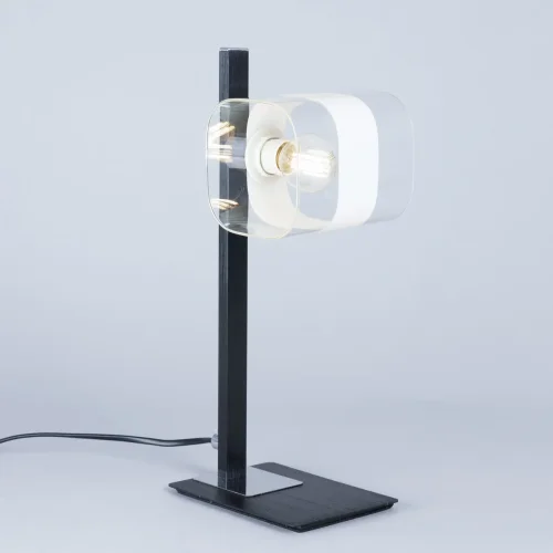 Настольная лампа Вирта CL139812 Citilux прозрачная 1 лампа, основание чёрное металл в стиле современный  фото 4