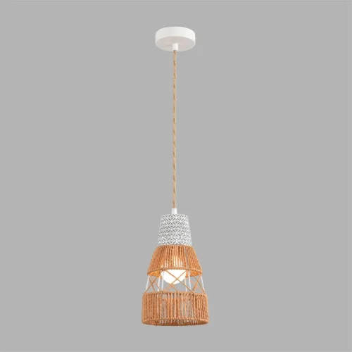 Светильник подвесной Boho 8367/1B Lumion бежевый на 1 лампу, основание белое в стиле скандинавский фото 4 Светильник подвесной Boho 8367/1B Lumion бежевый на 1 лампу, основание белое в стиле скандинавский фото 4