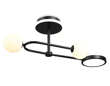 Светильник потолочный LED с пультом FL66223 Ambrella light чёрный 1 лампа, основание чёрное в стиле современный хай-тек с пультом
