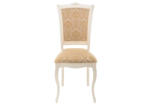 Деревянный стул Луиджи бежевый 318618 Woodville, бежевый/ткань, ножки/массив березы/белый, размеры - ****440*520 фото 2