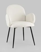 Стул обеденный Wave, букле белый УТ000039506 Stool Group, белый/букле, ножки/металл/чёрный, размеры - *****