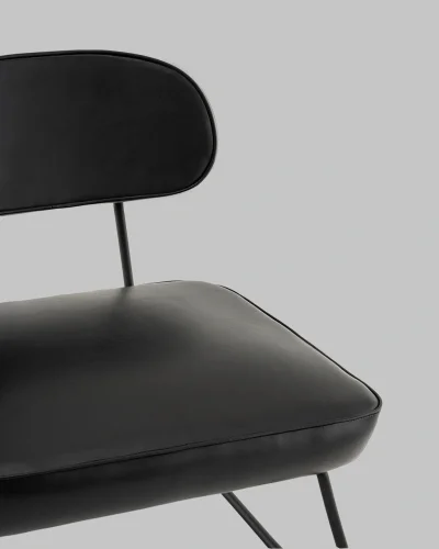Кресло Kate new ткань экокожа чёрный УТ000041267 Stool Group, чёрный/экокожа, ножки/металл/чёрный, размеры - *740****мм фото 7